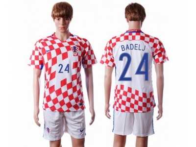 Croatia #24 Badelj Home Soccer Country Jersey