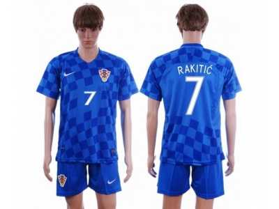 Croatia #7 Rakitic Away Soccer Country Jersey