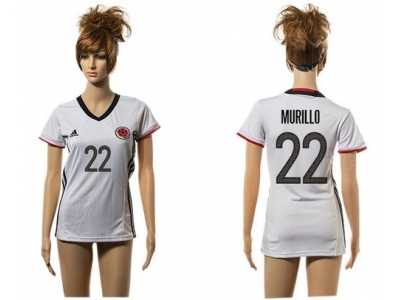 Women's Colombia #22 Murillo Away Soccer Country Jersey