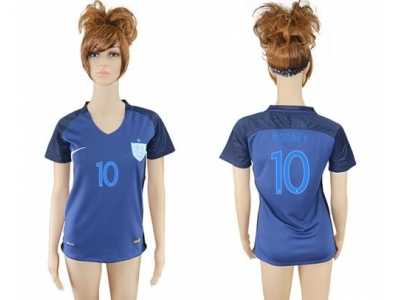 Women's England #10 Rooney Away Soccer Country Jersey