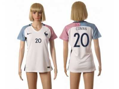 Women's France #20 Coman Away Away Soccer Country Jersey