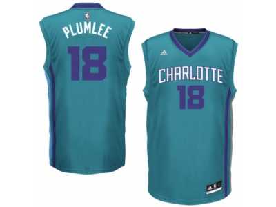 Men's Adidas Charlotte Hornets #12 Dwight Howard Swingman Light Blue Road NBA Jersey