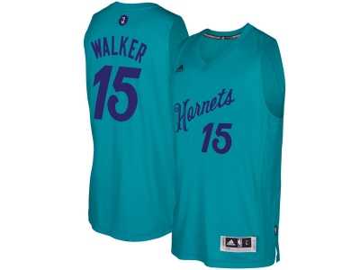 Men's Charlotte Hornets #15 Kemba Walker Teal 2016 Christmas Day NBA Swingman Jersey