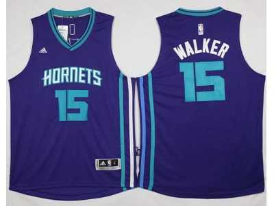 Revolution 30 Charlotte Hornets #15 Kemba Walker Purple Stitched NBA Jersey