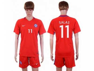 Chile #11 Salas Home Soccer Country Jersey