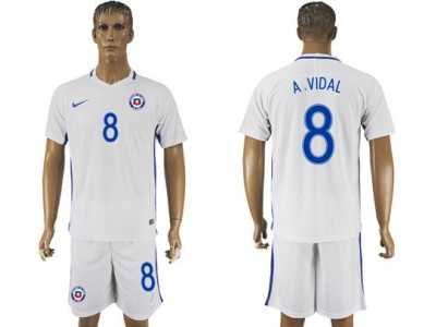 Chile #8 A.Vidal Away Soccer Country Jersey