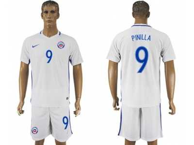 Chile #9 Pinilla Away Soccer Country Jersey