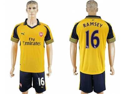 Arsenal #16 Ramsey Away Soccer Club Jersey