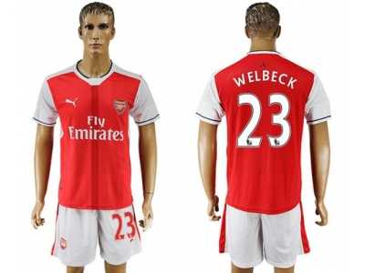 Arsenal #23 Welbeck Home Soccer Club Jersey