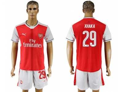 Arsenal #29 Xhaka Champions League Home Soccer Club Jersey