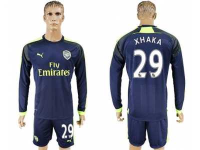 Arsenal #29 Xhaka Sec Away Long Sleeves Soccer Club Jersey
