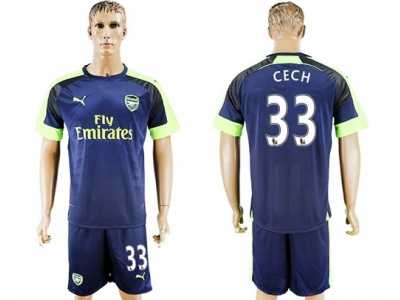 Arsenal #33 Cech Sec Away Soccer Club Jersey