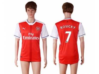 Arsenal #7 Rosicky Home Soccer Club Jersey