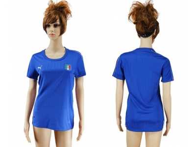 Women's Italy Blank Home Soccer Country Jersey