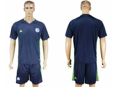 Schalke 04 Blank Blue Training Soccer Club Jersey