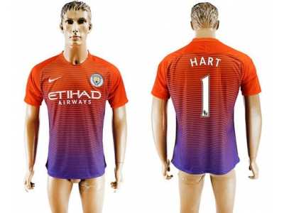 Manchester City #1 Hart Sec Away Soccer Club Jersey
