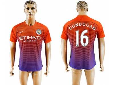 Manchester City #16 Gundogan Sec Away Soccer Club Jersey