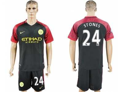 Manchester City #24 Stones Away Soccer Club Jersey
