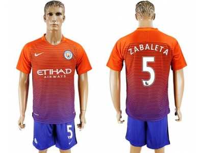 Manchester City #5 Zabaleta Sec Away Soccer Club Jersey