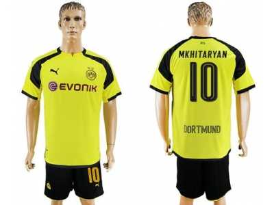 Dortmund #10 Mkhitaryan European Away Soccer Club Jersey