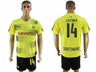 Dortmund #14 Leitner Home Soccer Club Jersey