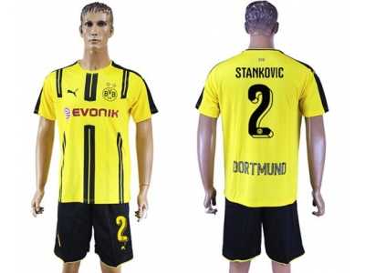 Dortmund #2 Stankovic Home Soccer Club Jersey