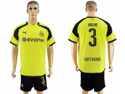 Dortmund #3 Joo Ho European Away Soccer Club Jersey