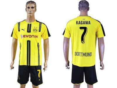 Dortmund #7 Kagawa Home Soccer Club Jersey