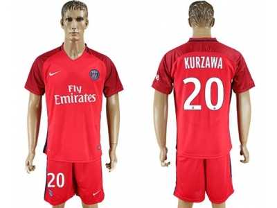 Paris Saint-Germain #20 Kurzawa Red Soccer Club Jersey