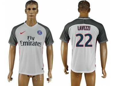 Paris Saint-Germain #22 Lavezzi Away Soccer Club Jerse