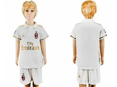 AC Milan Blank Away Kid Soccer Club Jersey