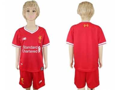 Liverpool Blank Red Home Kid Soccer Club Jersey