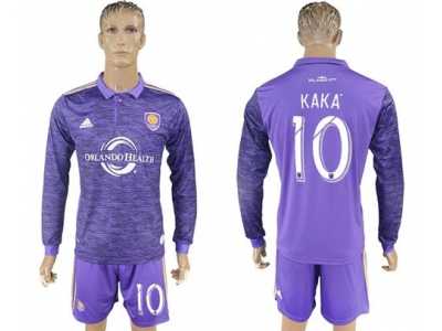 Orlando City SC #10 Kaka Home Long Sleeves Soccer Club Jersey