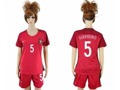 Women's Portugal #5 Guerreiro Home Soccer Country Jersey