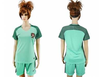 Women's Portugal Blank Away Soccer Country Jersey