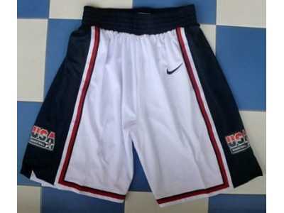 USA Basketball Retro 1992 Olympic Dream Team White Shorts