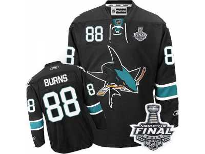 Men's Reebok San Jose Sharks #88 Brent Burns Premier Black Third 2016 Stanley Cup Final Bound NHL Jersey