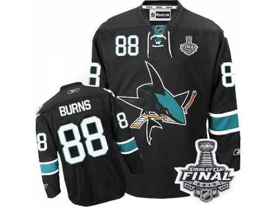 Youth Reebok San Jose Sharks #88 Brent Burns Premier Black Third 2016 Stanley Cup Final Bound NHL Jersey