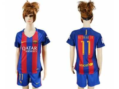 Women's Barcelona #11 Neymar Jr Home Soccer Club Jersey