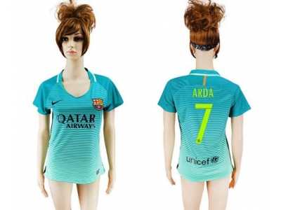 Women's Barcelona #7 Arda Sec Away Soccer Club Jersey