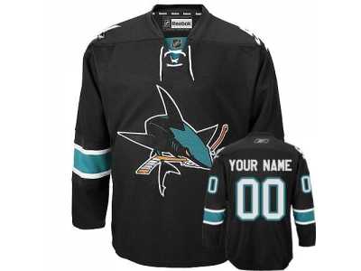 Youth Reebok San Jose Sharks Customized Premier Black Third NHL Jersey
