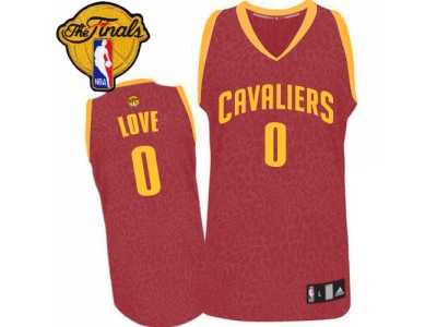 Men's Adidas Cleveland Cavaliers #0 Kevin Love Swingman Red Crazy Light 2016 The Finals Patch NBA Jersey