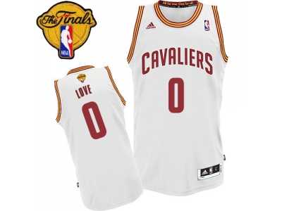Men's Adidas Cleveland Cavaliers #0 Kevin Love Swingman White Home 2016 The Finals Patch NBA Jersey