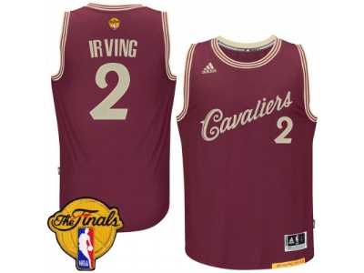 Men's Adidas Cleveland Cavaliers #2 Kyrie Irving Swingman Red 2015-16 Christmas Day 2016 The Finals Patch NBA Jersey