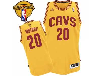 Men's Adidas Cleveland Cavaliers #20 Timofey Mozgov Authentic Gold Alternate 2016 The Finals Patch NBA Jersey