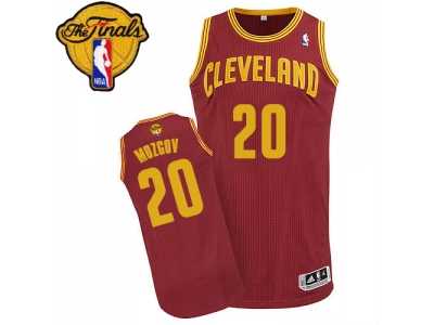 Men's Adidas Cleveland Cavaliers #20 Timofey Mozgov Authentic Wine Red Road 2016 The Finals Patch NBA Jersey