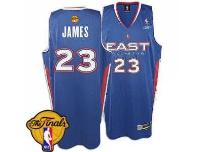Men's Adidas Cleveland Cavaliers #23 LeBron James Swingman Blue 2005 All Star 2016 The Finals Patch NBA Jersey