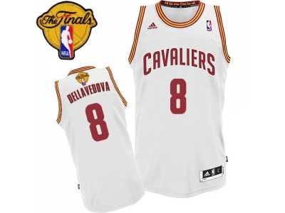 Men's Adidas Cleveland Cavaliers #8 Matthew Dellavedova Swingman White Home 2016 The Finals Patch NBA Jerse
