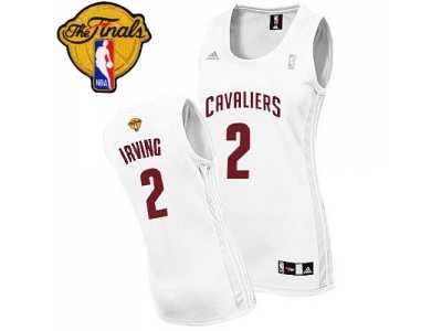 Women's Adidas Cleveland Cavaliers #2 Kyrie Irving Swingman White Home 2016 The Finals Patch NBA Jersey