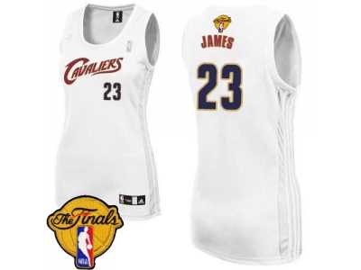 Women's Adidas Cleveland Cavaliers #23 LeBron James Swingman White Home 2016 The Finals Patch NBA Jersey